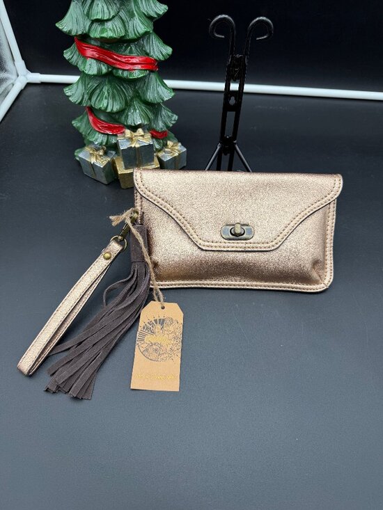 Catchfly Leather Wristlet Clutch - Picture 1 of 5